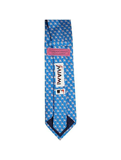 Vineyard Vines Men's Marlins Blue Silk Tie