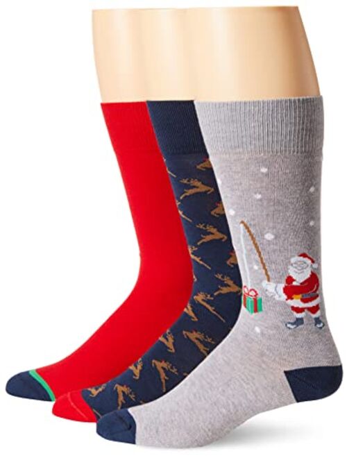 vineyard vines Mens Santa Icon 3-Pack Socks, Multi, One Size