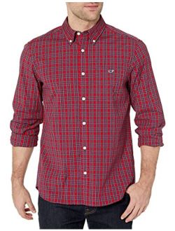 Men's Classic Fit Tartan Stretch Cotton Button Down Shirt