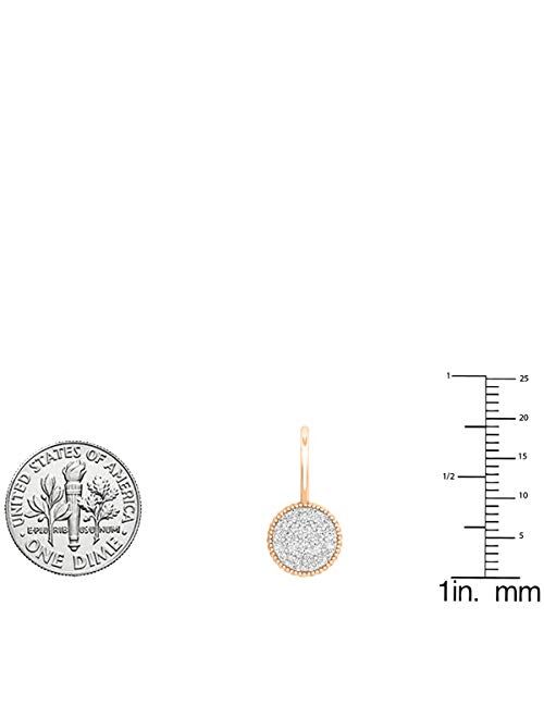 Dazzlingrock Collection 0.65 Carat (ctw) 10K Gold Round Lab Grown White Diamond Ladies Cluster Dangling Drop Earrings