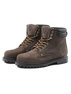 Underwood Electrical Hazard Work Boots for Men, 6 inch 100% Nubuck Leather, Comfort and Slip-Resistant Construction Boots