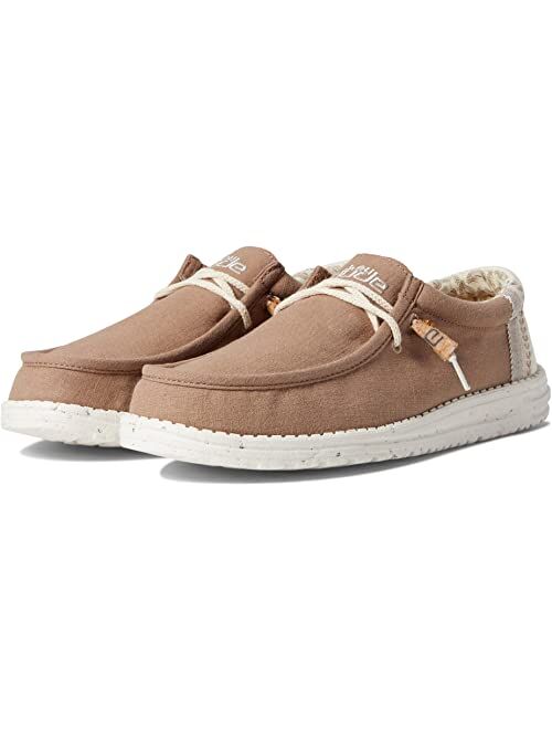 Hey Dude Wally Linen Canvas Moc Toe Shoes