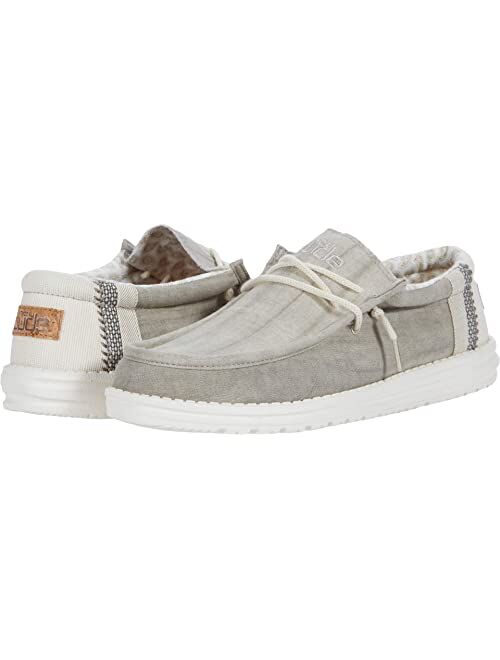 Hey Dude Wally Linen Canvas Moc Toe Shoes