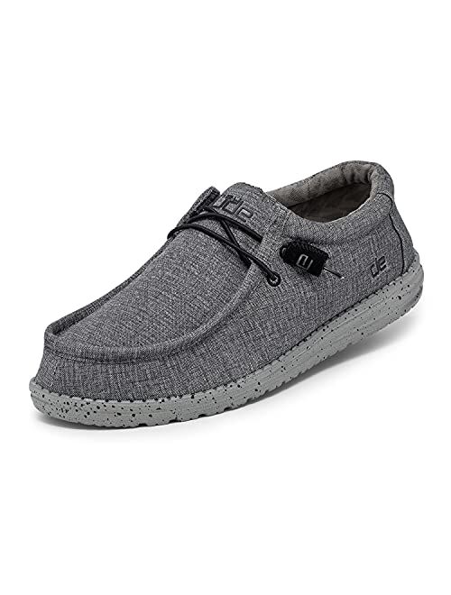 Hey Dude Men's Wally Multiple Colors | Men’s Shoes | Men's Lace Up Loafers | Comfortable & Light-Weight