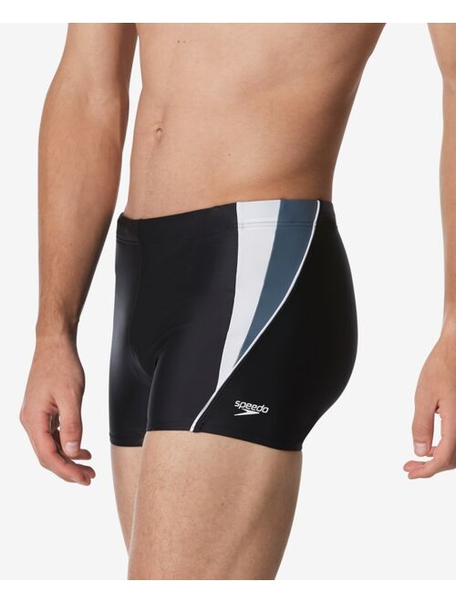 Speedo Men's Fitness Splice Stretch UPF 50+ Swim Trunks