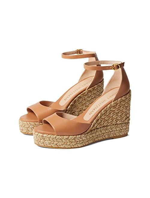 Stuart Weitzman snake print wedged sandals