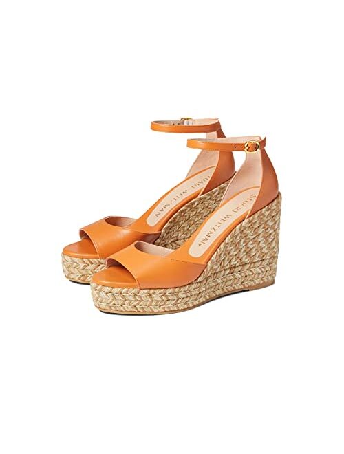 Stuart Weitzman snake print wedged sandals