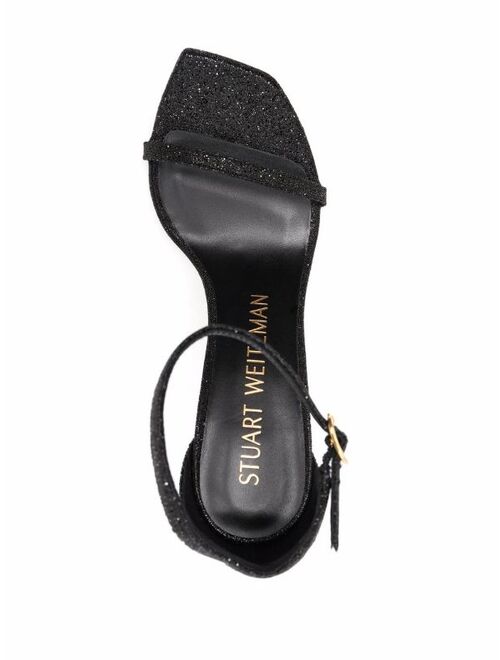 Stuart Weitzman Nudistcurve 100mm crystal-embellished sandals