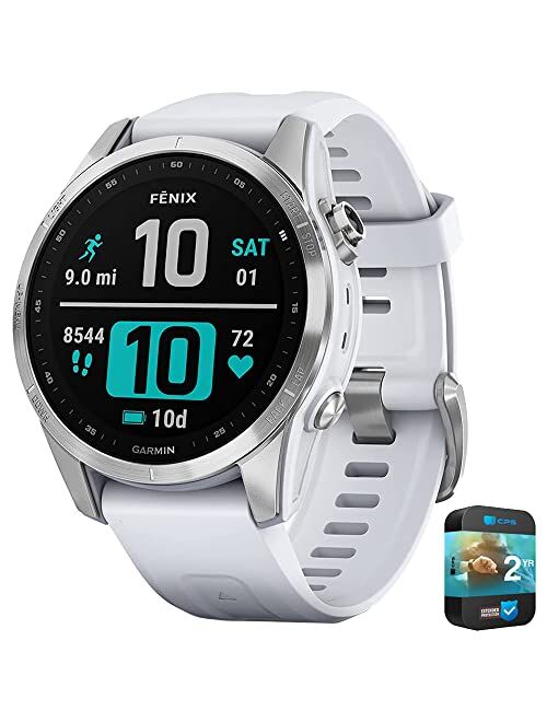 Garmin Fenix 7 Smartwatch Slate Gray with Black Band Bundle with 2 YR CPS Enhanced Protection Pack