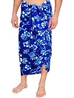 LA LEELA Men's Bath Trunk Holiday Sarong Full Beach Wrap