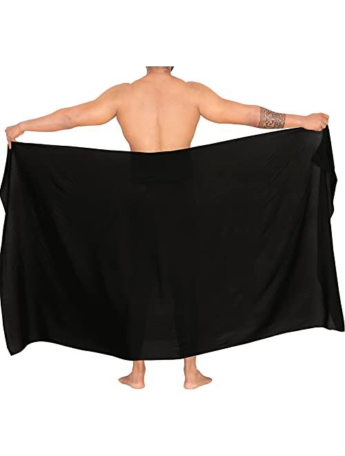 LA LEELA Men's Swim Trunk Swimwear Sarong Wrap Cover Ups