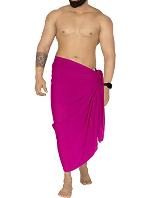 LA LEELA Men's Swim Trunk Swimwear Sarong Wrap Cover Ups