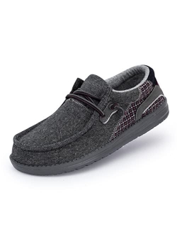 Men's Wally Hawk Wool Dark Grey | Mens Shoes | Men's Lace Up Loafers | Comfortable and Lightweight