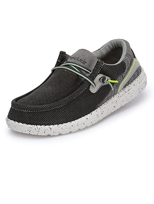 Hey Dude Men's Wally Hawk Wool Dark Grey | Men’s Shoes | Men's Lace Up Loafers | Comfortable and Lightweight