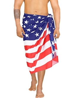 LA LEELA Men's Regular Vacation Sarong Long Pareo Wrap