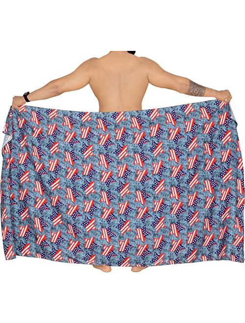 LA LEELA Men's Regular Vacation Sarong Long Pareo Wrap