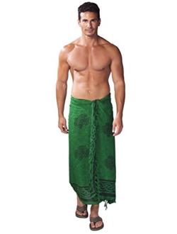 La Fleva 1 World Sarongs Mens Celtic Sarong in Shamrock Trinity