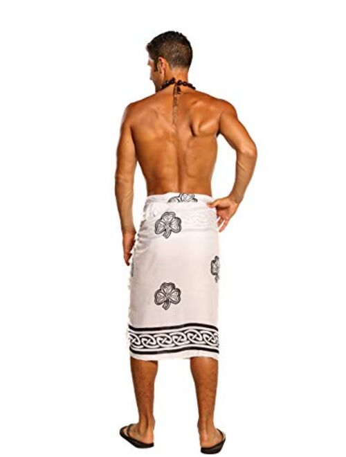 La Fleva 1 World Sarongs Mens Celtic Sarong in Shamrock Trinity