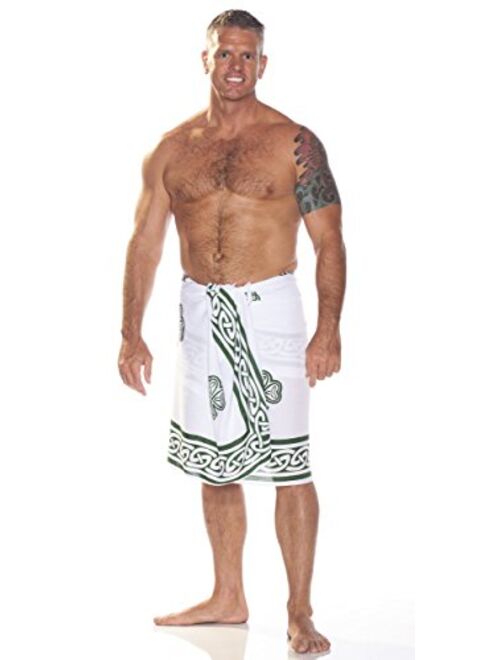 La Fleva 1 World Sarongs Mens Celtic Sarong in Shamrock Trinity