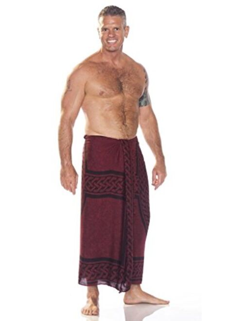 1 World Sarongs Mens Celtic Sarong in Celtic Cross and Circle