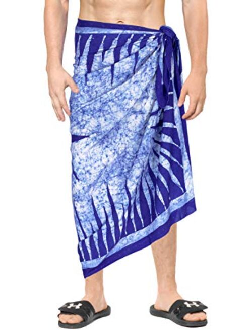 LA LEELA Men's Standard Beachwear Sarong Full Beach Wrap