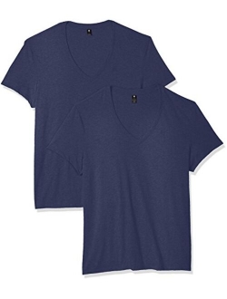 Men's Base Heather V Neck Tee Short Sleeve 2 Pack