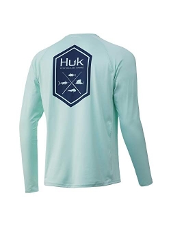 Men's Americana Flag Pursuit | Long Sleeve Performance Fishing Shirt with  30 UPF Sun Protection