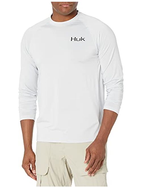 HUK Men's Americana Flag Pursuit | Long Sleeve Performance Fishing Shirt with +30 UPF Sun Protection