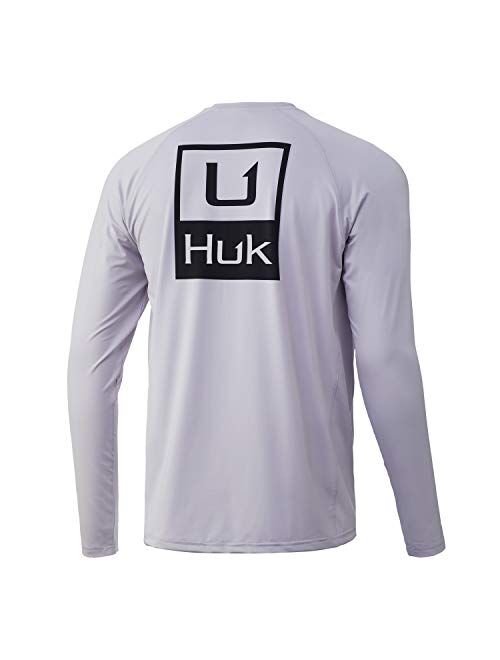 HUK Men's Americana Flag Pursuit | Long Sleeve Performance Fishing Shirt with +30 UPF Sun Protection