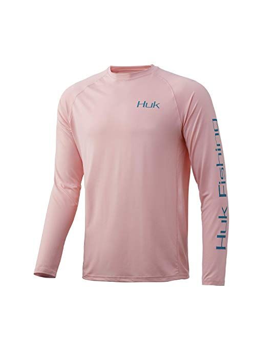 HUK Men's Americana Flag Pursuit | Long Sleeve Performance Fishing Shirt with +30 UPF Sun Protection