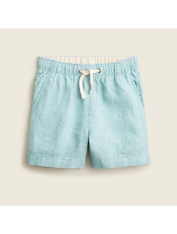 Boys' dock short in linen