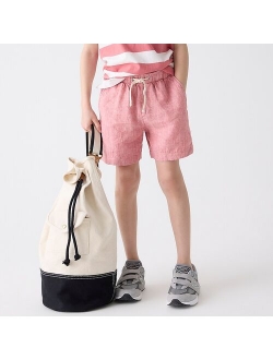 Boys' dock short in linen