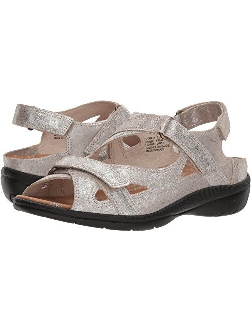 Drew Shoe Lagoon Women's Therapeutic Diabetic Extra Depth Sandal: Champagne/Metallic 9 Medium (B) Velcro