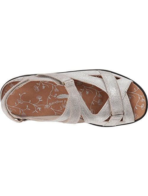 Drew Shoe Lagoon Women's Therapeutic Diabetic Extra Depth Sandal: Champagne/Metallic 9 Medium (B) Velcro