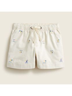 Boys' dock short with sailboats