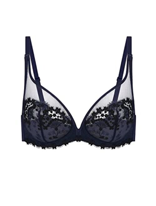 Simone Perele Women's Wish Sheer Plunge Bra