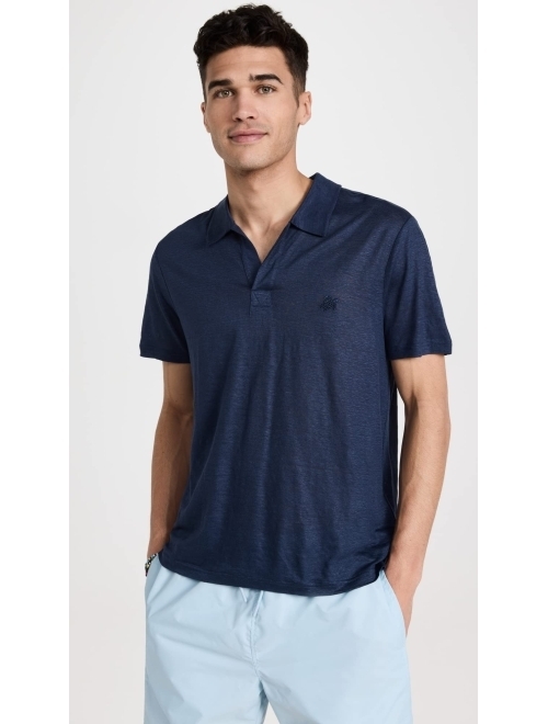 Vilebrequin Men's Pyramid Solid Linen Jersey Polo