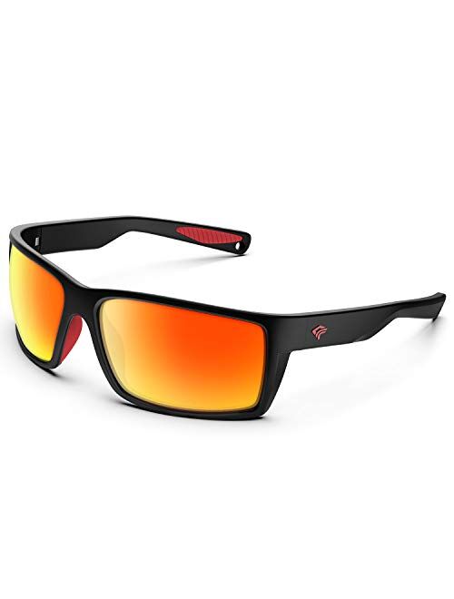 TOREGE Sports Polarized Sunglasses for Men Women Flexible Frame Cycling Running Driving Fishing Trekking Glasses TR24