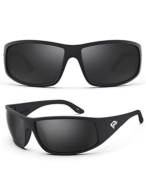 TOREGE Sport Polarized Sunglasses for Men and Women Cycling Running Golf Fishing Sport SunglassesTR28