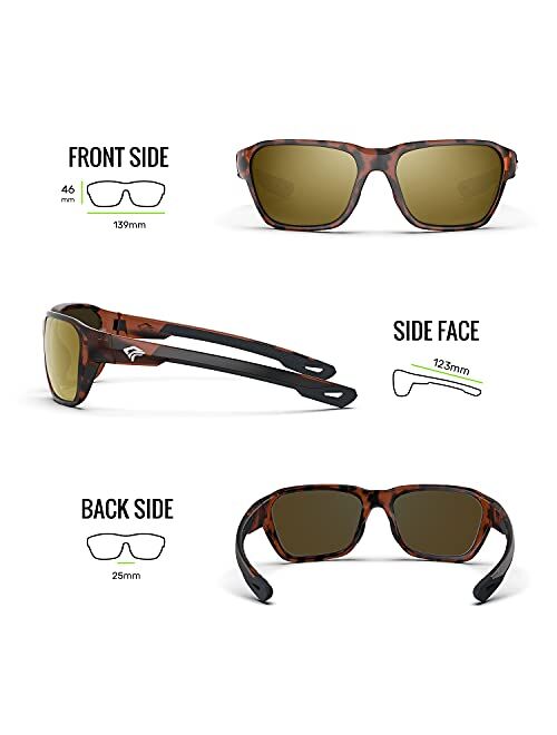 TOREGE Mens Sunglasses Polarized Sports Sunglasses for Men Women Fishing Driving Running Sunglasses TR29