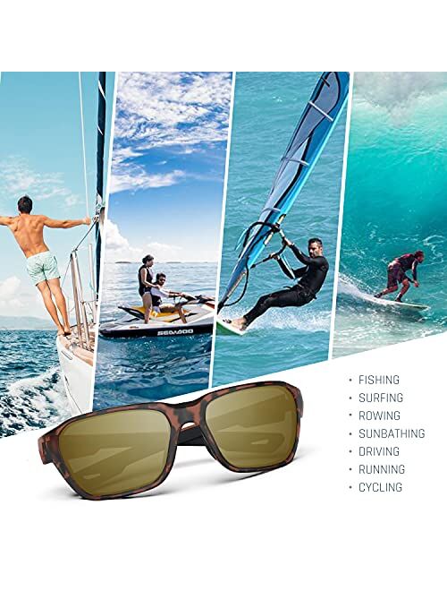 TOREGE Mens Sunglasses Polarized Sports Sunglasses for Men Women Fishing Driving Running Sunglasses TR29