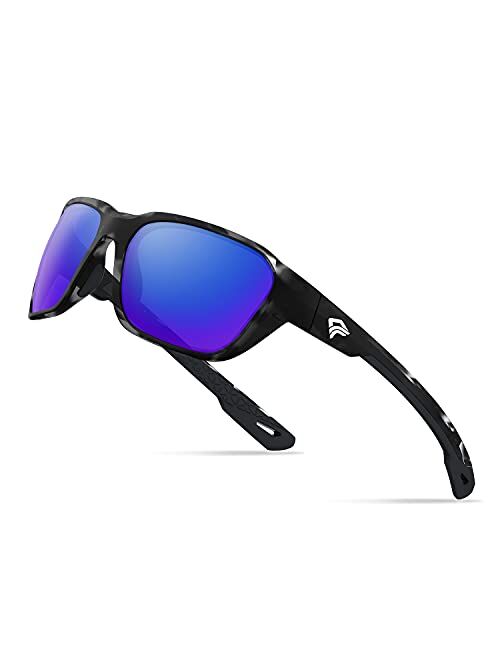 TOREGE Mens Sunglasses Polarized Sports Sunglasses for Men Women Fishing Driving Running Sunglasses TR29