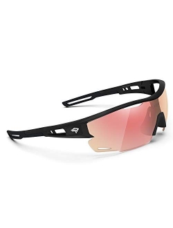 TOREGE Polarized Sports Sunglasses for Men Women Running Fishing Cycling Driving Glasses TR21