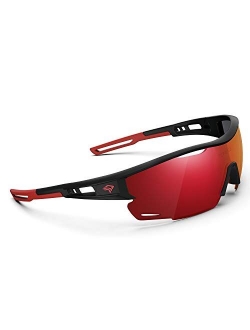 TOREGE Polarized Sports Sunglasses for Men Women Running Fishing Cycling Driving Glasses TR21