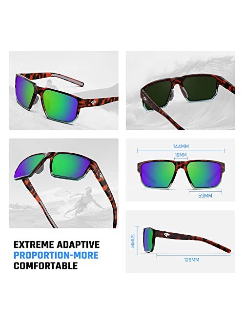 TOREGE Sports Polarized Sunglasses for Men Women Glasses Cycling Running Fishing  Boating Trekking Beach Glasses TR66