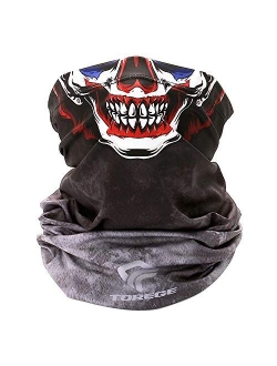 TOREGE Neck Gaiter Breathable Face Cover with Lycra Fabric,UV-Protection Gator Mask Scarf for Men & Women