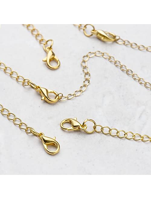 Tiparts 8 pcs Necklace Extender Bracelet Extender Gold Silver Chains Set with Lobster Clasps,Length: 6" 4" 3" 2"