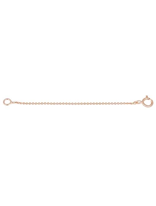 14k 18k Solid Gold Extender For Necklace or Bracelet, Removable Real Solid Gold Extension Link Cable Chain, Adjustable Length For 1inch 2inch 3icnh 4 inch. Jewee Diamond