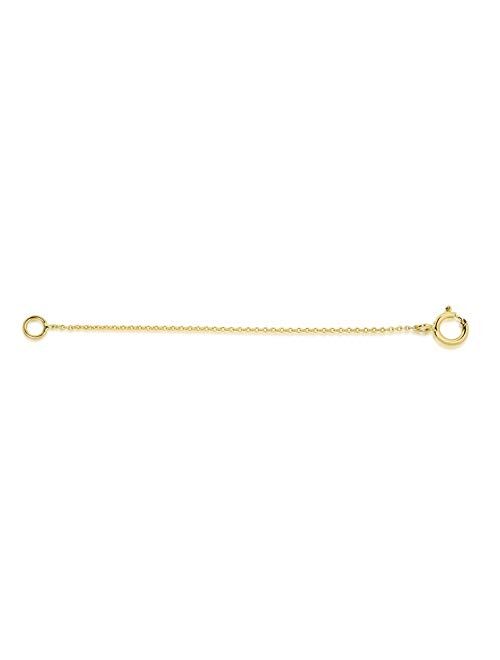 14k 18k Solid Gold Extender For Necklace or Bracelet, Removable Real Solid Gold Extension Link Cable Chain, Adjustable Length For 1inch 2inch 3icnh 4 inch. Jewee Diamond