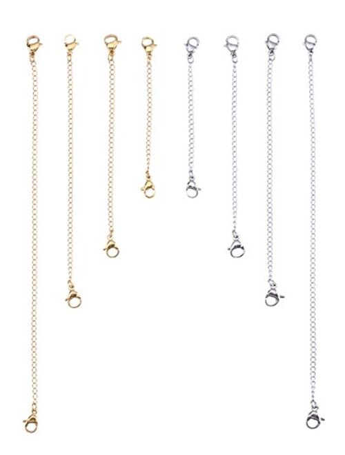 I-MART Stainless Steel Necklace Bracelet Extender Chain Set